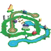 Gear2Play Peppa Pig Whizz Around - Peppa’s Grote Wijde Wereld Speelset - Modulaire rijbaan voor Whizz Around voertuigen - Interactief met muziek en geluid