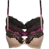Bonprix Voorgevormde beugel bh met gerecycled polyamide (set van 3) maat 80