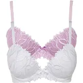 Bonprix Voorgevormde bh met sierlijk borduursel (set van 2) maat 85