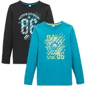 Bonprix Longsleeve van biologisch katoen (set van 2) maat 128/134