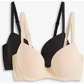 Bonprix Voorgevormde bh met beugels en biologisch katoen (set van 2) maat 85