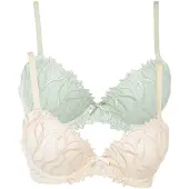 Bonprix Voorgevormde bh met sierlijk borduursel (set van 2) maat 80