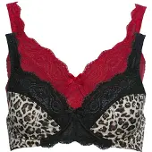 Bonprix Beugel bh met sierlijk kant (set van 2) maat 80