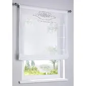 Bonprix Transparant vouwgordijn met borduursel maat h/b: 130/60 cm