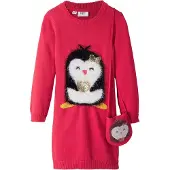 Bonprix Gebreide meisjes jurk inclusief tasje (2-dlg. set) maat 104/110