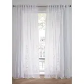 Bonprix Transparant gordijn met gerecycled polyester (1 stuk) maat H/B: 245/130 cm