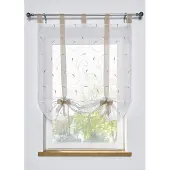 Bonprix Vouwgordijn met bindkoord en borduursel (1 stuk) h/b: 140/60 cm
