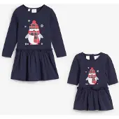 Bonprix Jersey meisjes jurk en poppenjurk van biologisch katoen (2-dlg. set) maat 92/98