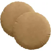 vidaXL Zitkussens 2 st Fluweel Bruin Ø30 x 13 cm