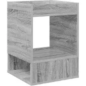 vidaXL Bijzettafel Grijs Sonoma 40 x 40 x 56 cm Bewerkt hout