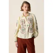 Sissy-Boy Lichtgele blouse met embroidery | Maat: S