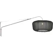 Steinhauer Wandlamp Vela Lino metaal grijs met zwarte kap Ø60cm