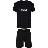 JOOP! Pyjama kort navy / lichtblauw / zwart / wit