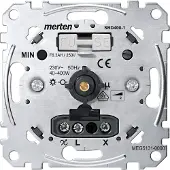 Merten MEG5131-0000 Dimmer (inbouw) Geschikt voor lampen: Gloeilamp, Halogeenlamp Aluminium