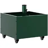vidaXL Parasolstandaard, groen, 45 x 45 x 45 cm, staal