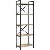 vidaXL Boekenplank 5-laags 56 x 34 x 171 cm Bewerkt hout Sonoma Eik