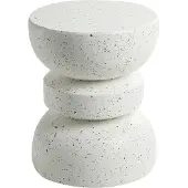 Beliani FALIRO - Bijzettafel - Wit/Terrazzo - Lichtbeton