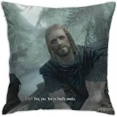 Skyrim 'Eindelijk Awake' Kussenhoes - 45x45cm - Polyester