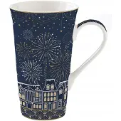 Easy life Porseleinen Mok 600ml - Feestelijk Kerst & Oud & Nieuw Design