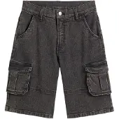 Bonprix Cargo jeansbermuda met verstelbare band, loose fit maat 164