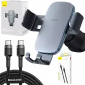 Baseus Autohouder Ventilatierooster met USB-C Kabel