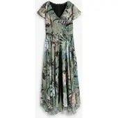 Bonprix Jumpsuit met grand foulard van chiffon maat 40