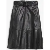 Bonprix Rok van lamsnappa met riem (2-dlg. set) maat 42