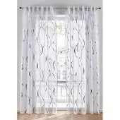 Bonprix Gordijn met glanzende print en verborgen lussen, ook in extra lang (1 stuk) maat H/B: 225/140 cm