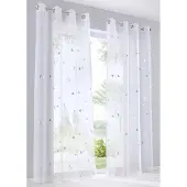 Bonprix Transparant gordijn met glanzende print (1 stuk) maat H/B: 225/140 cm