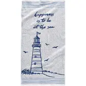 Bonprix Handdoek met vuurtoren maat douchelaken 70/140 cm