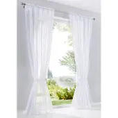 Bonprix Transparant gordijn met gerecycled polyester en borduursel (1 stuk) h/b: 145/140 cm