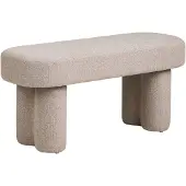 House Nordic Bankje Weston | chenille beige 95x45x36 cm bankjes | NADUVI