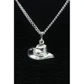 MOOYE ® - Collectie Zilveren Cowboyhoed ketting hanger