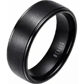 Mendes Herenring Wolfraam Zwart 8mm-20mm