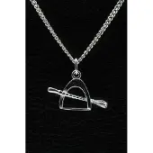 MOOYE ® - Collectie Zilveren Stijgbeugel ketting hanger - met zweep