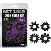 CHISA Get Lock - Cockringen Set - Zwart