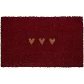 Clayre & Eef Deurmat 75x45x1 cm Rood Kokos Hart