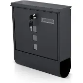 Humberg Brievenbus 34x30,5x10 cm antraciet HM-861