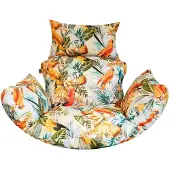 Blomster – Kussen voor hangende coconstoel – Waterafstotend – Afneembare hoes – Papegaaien