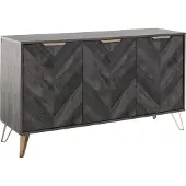 Loft 24 Dark-Wood-Dressoir - 3-deurs - Zwart