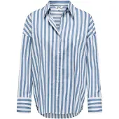 ONLY Blouse 'ONLOREGON ALVA' lichtblauw / wit