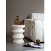 MUST Living Bijzettafel Zig Zag – Rond – 34x34x45 cm