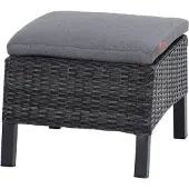 Siena Garden Taranto Kruk Aluminium/Rotan Antraciet mat incl. Kussen