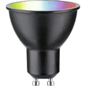 Paulmann Standaard 230 V Smart Home Zigbee 3.0 LED-reflector GU10 350lm 4,8W RGBW+ dimbaar Zwart mat