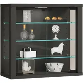 VCM VitrosaS vitrinekast wandmontage 2 glazen deuren antraciet.