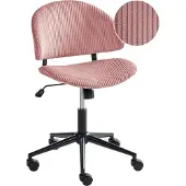 Beliani KIANA - Bureaustoel - Roze - Corduroy