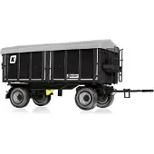 Wiking 077867 Kröger twee-assige driezijdige kipwagen HDK 302, model, 1:32, metaal/kunststof, vanaf 14 jaar, veel functies, afneembaar dak, zij- en achterkipfunctie, zwart