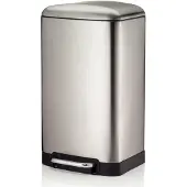 kela Prullenbak Davino Pedaal Silent Close 30L Silver Matt