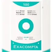 Exacompta 12x etui 100 steekkaarten bristol - geruit 5x5 geruit 125x200mm - Wit - 13603E