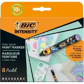 BIC Intensity Paint Markers - Pastel Verfstiften - Stiften voor Kinderen en Volwassenen - Diverse Pastel Kleuren - Watervaste Marker met Medium Pun - 8 stiften